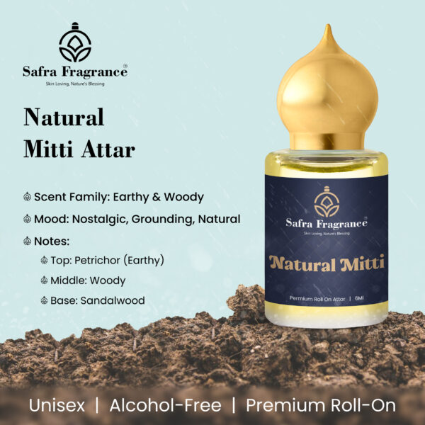 Natural Mitti Premium Long Lasting Non-Alcoholic Attar - 6ML - Image 3