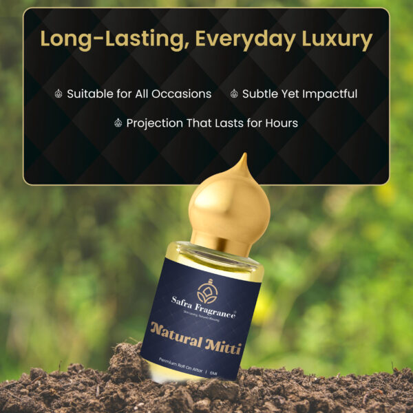 Natural Mitti Premium Long Lasting Non-Alcoholic Attar - 6ML - Image 4